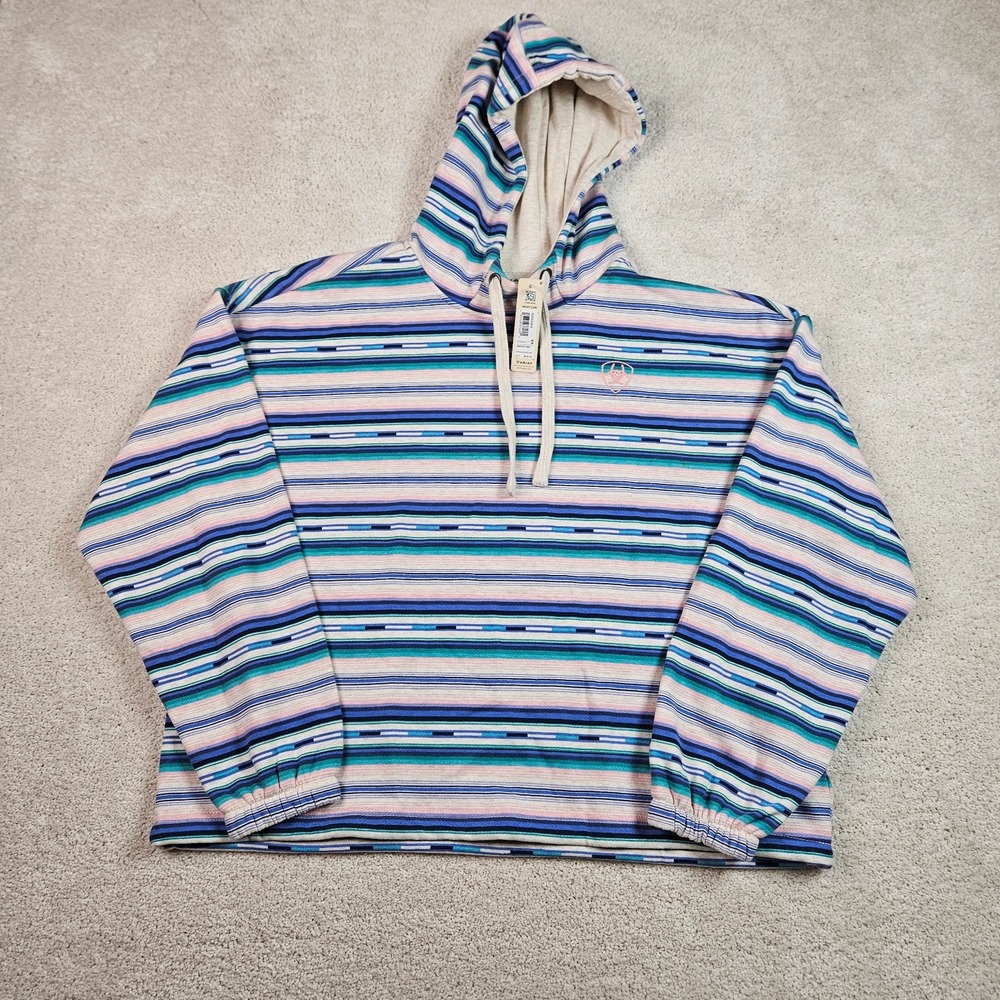 NWT's Ariat M Serape Stripe Hoodie Western Boho Coastal Cowgirl Ranchcore Rodeo